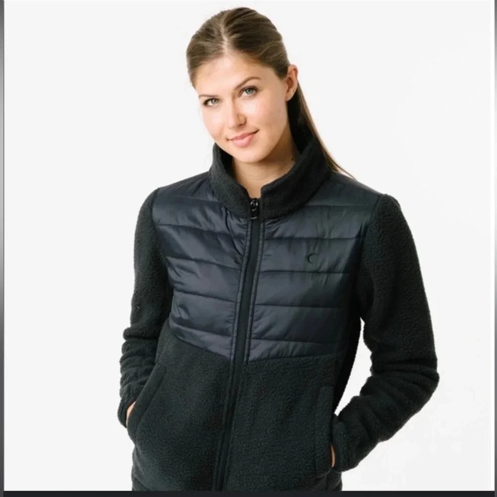Zyia Targhee Jacket Black Fleece Size Large